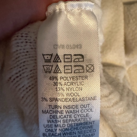 Joie Womens Wool Blend Sweater Size XL White Fisherman Soft Girl Indie Cowl Neck - Picture 5 of 6